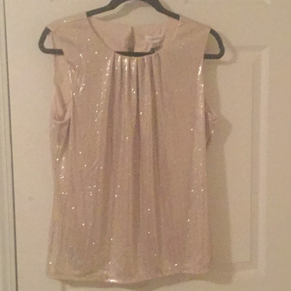 Calvin Klein gold glittered shell